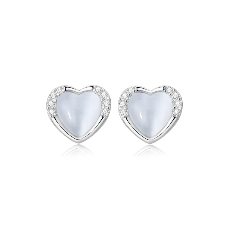 OUBI.YABI 925 Sterling Silver White Gold Plated Shell Earlobe Stretching Stud Earrings Women's-0