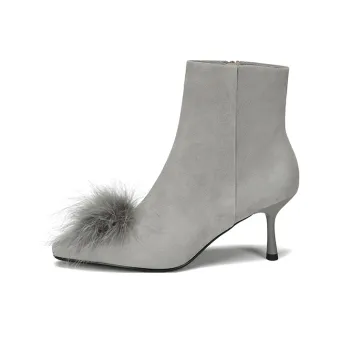 73Hours Plush Party Ankle Boots Women's
