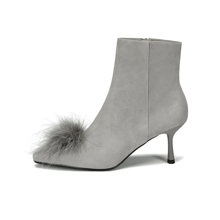 73Hours Plush Party Ankle Boots Women's-0