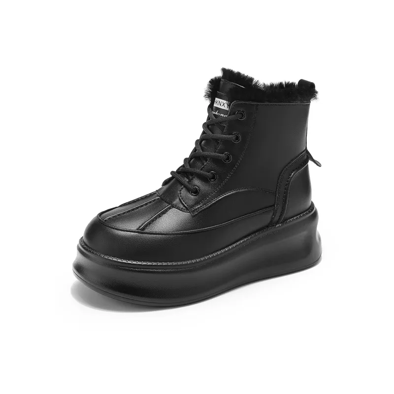 BAIJIHONG Thermal Height Increase Short Snow Boots Women's-6