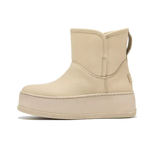 Beau Today Short Mid Calf Snow Boots 5.5cm Women's Sand