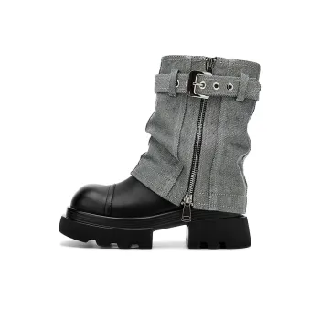 Jin Baichuan Ankle Boots Women's Light Blue