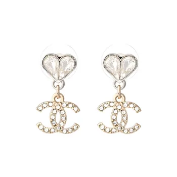 CHANEL Metal Earrings Women's Gold/Silver
