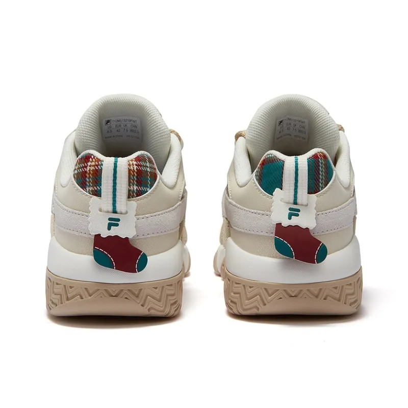 FILA FUSION Barricade Basketball Shoes Men Low Top Foam White/Water Tank Green-2