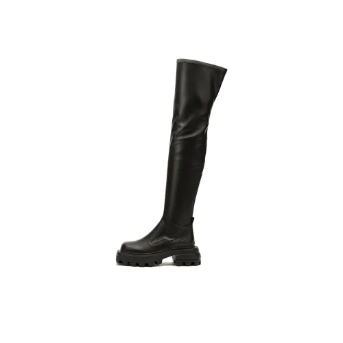 DAPHNE LAB Candy Series Knee-High Over-The-Knee Boots Women's Black