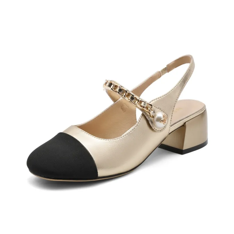 BELLE Chunky Heel High Heels 4.5cm Women's-13