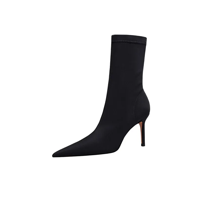 BIGTREE Ankle Boots Women's Apricot/Black/Green-2