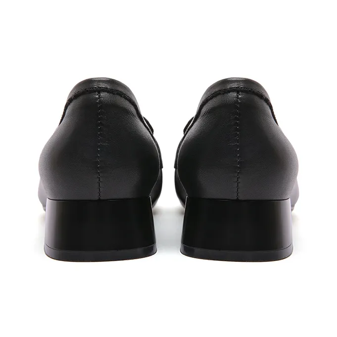 PACO GIL Block Heel High Heels 3cm Women's Black-3