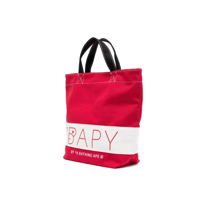 A BATHING APE Cotton Blend Tote Bag Shopping Bag Handbag Regular Unisex Multicolor-8