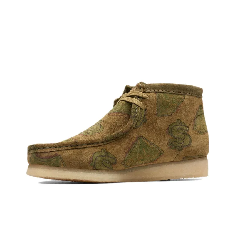 clarks Originals Wallabee Boot Billionaire Boys Club Diamonds & Dollars Dark Green-1