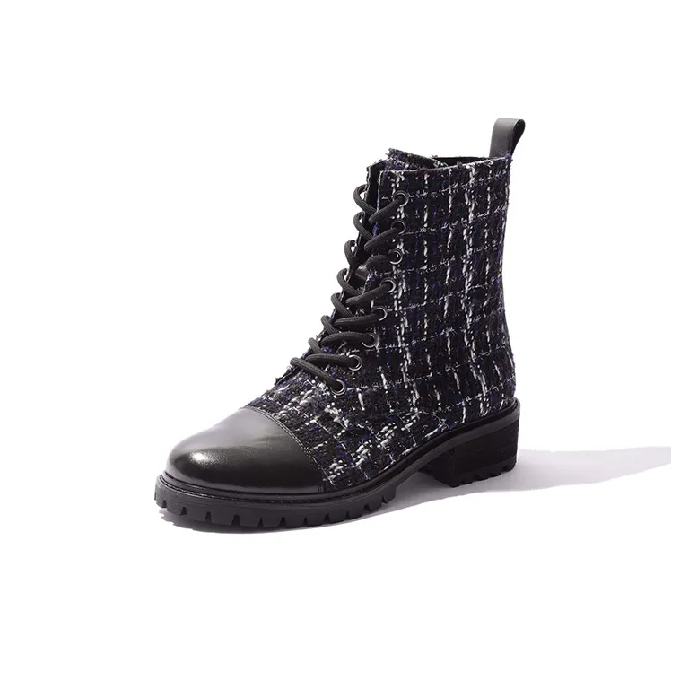 STEVE MADDEN Martin Boots Women's Black/White-2