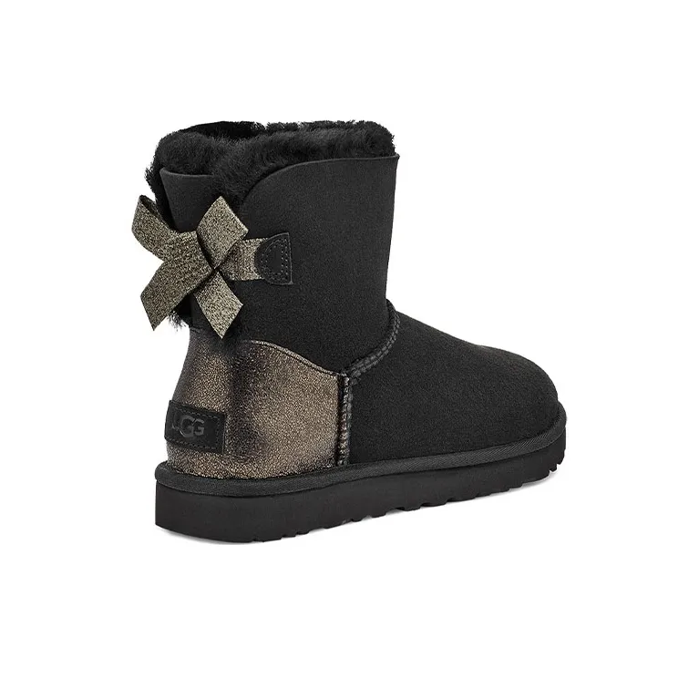 UGG Mini Bailey Bow Black Women's-3