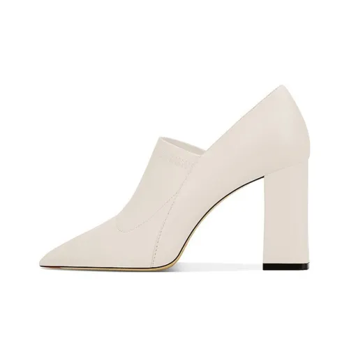 ;HMZ Chunky Heel High Heels Women's White