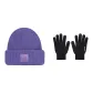 Purple Hat+Black Glove
