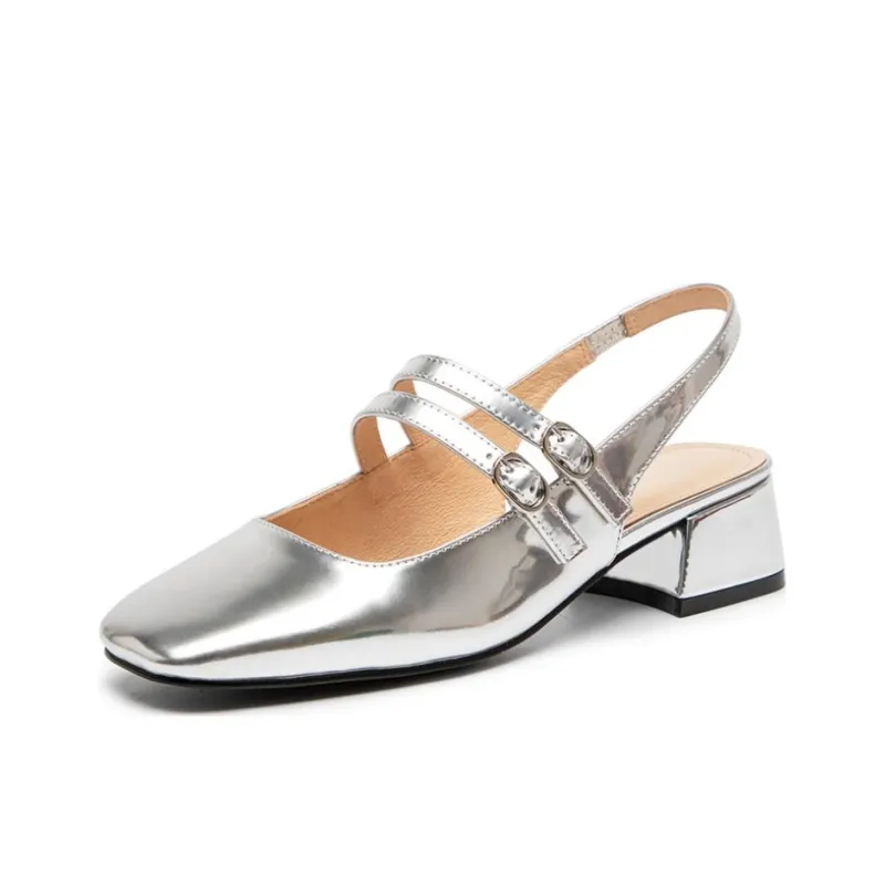 BATA Chunky Heel High Heels 4cm Women's-1