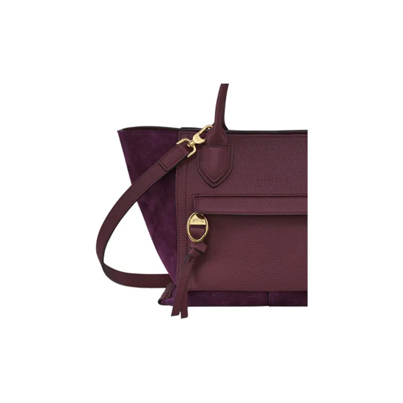 LONGCHAMP Cow Leather Shoulder Bag Crossbody Bag Handbag Women's Purple-4