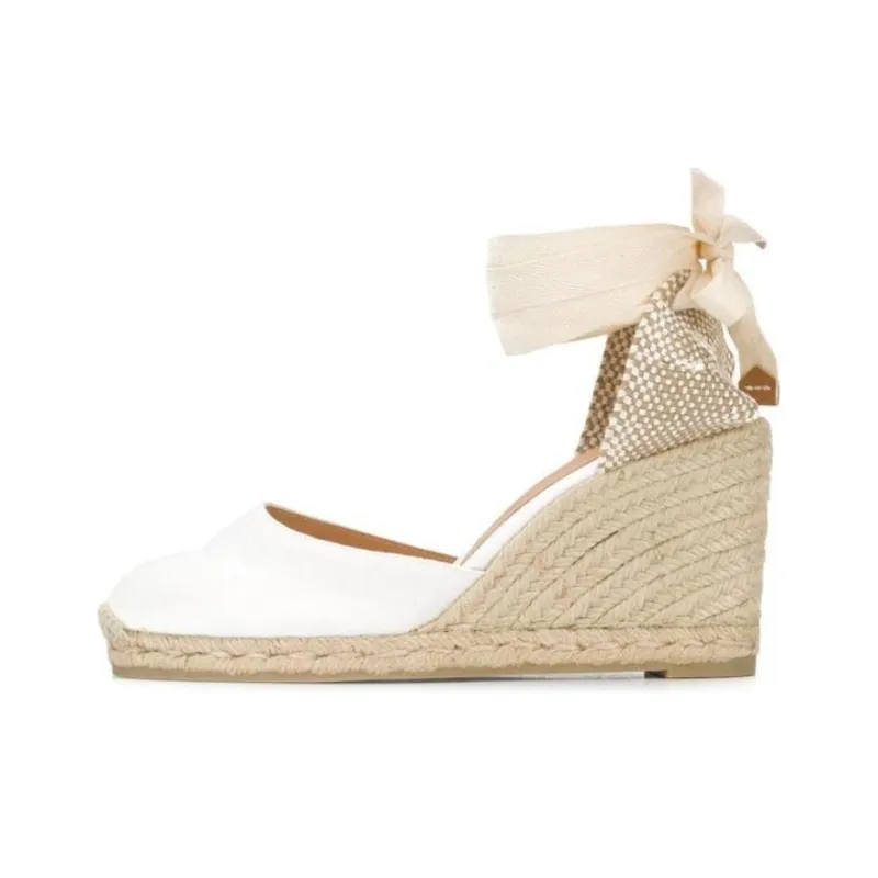 Castañer Wedge Heel High Heels Women's White-0