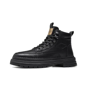 GERTOP Short Fleece Lined Casual Workwear Martin Boots Men's
