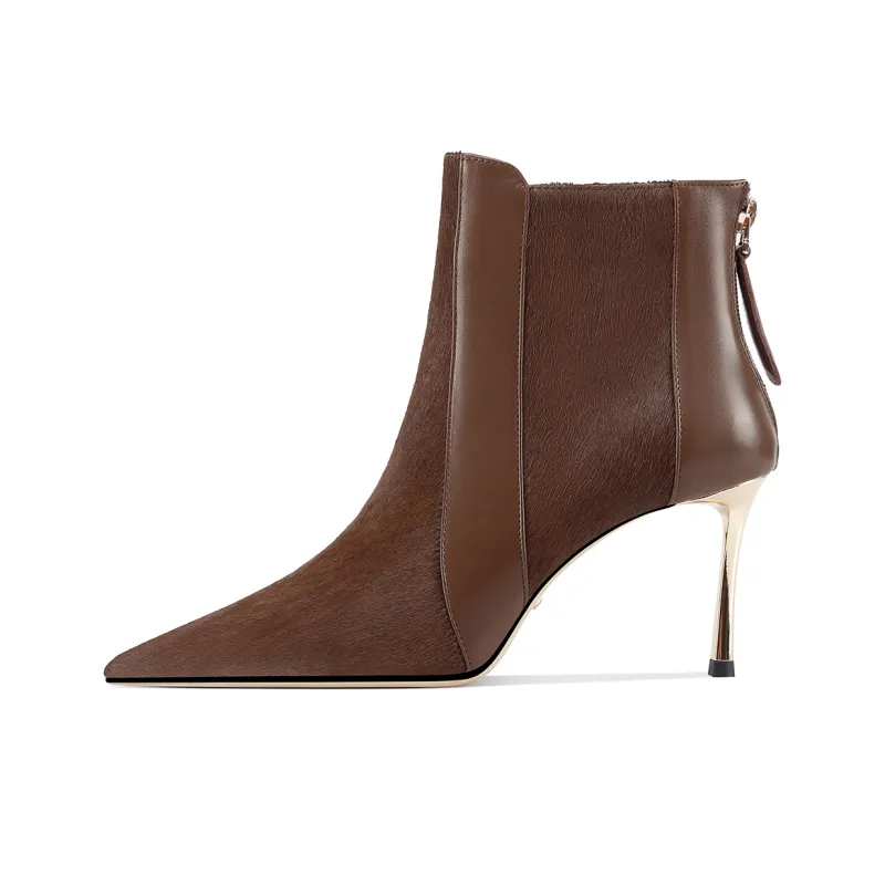Shesrim Ankle Boots Women's Black/Coffee-4