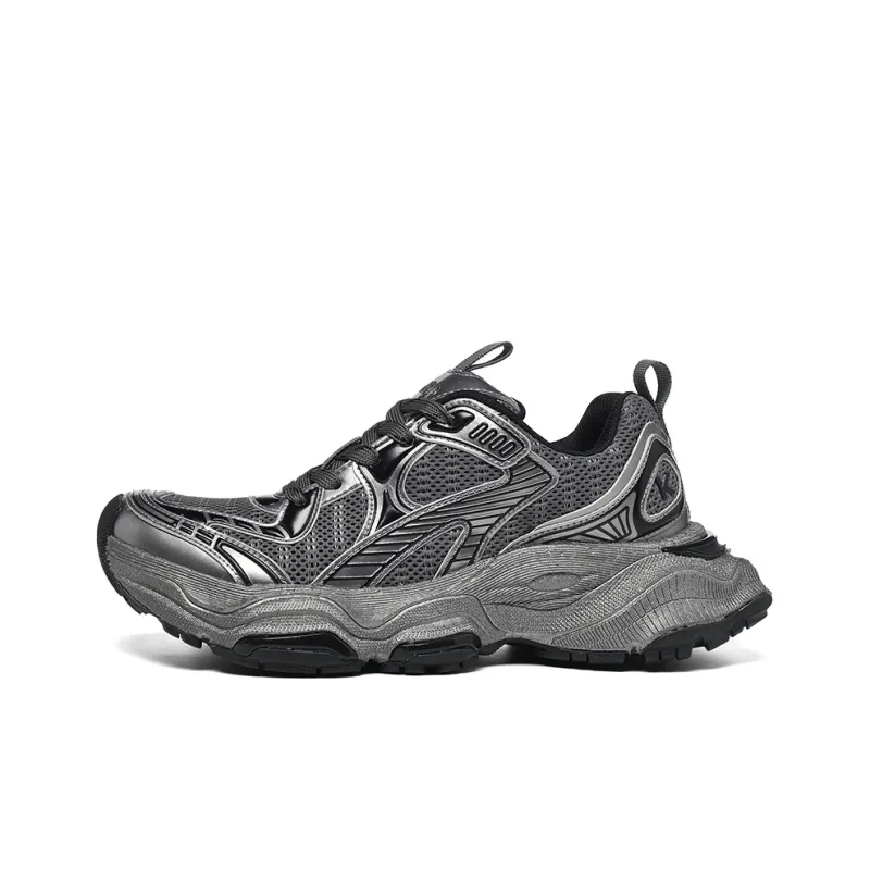 SK.TRIP Cushioned Wear-Resistant Supportive Lightweight Height Increasing Low-Top Running Shoes Unisex Titanium Gray-35