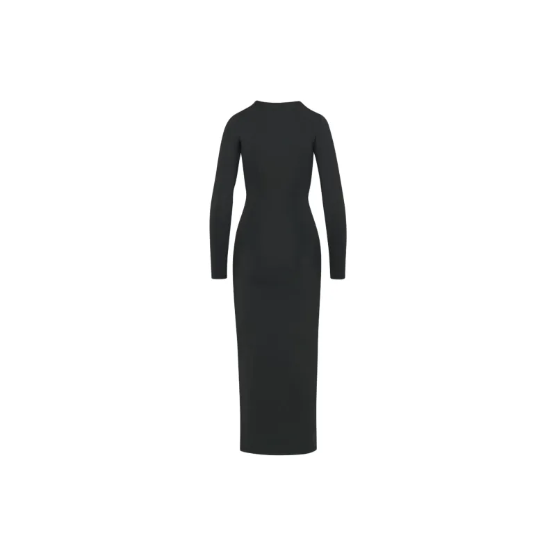 ARITZIA Contour Crew Longsleeve Maxi Dress Long-Sleeved Dresses Women's Black-1