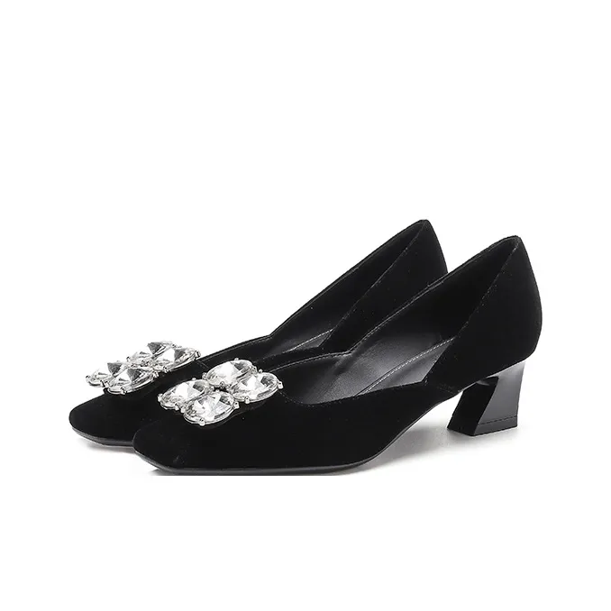 Zubumei Chunky Heel High Heels 4cm Women's-3