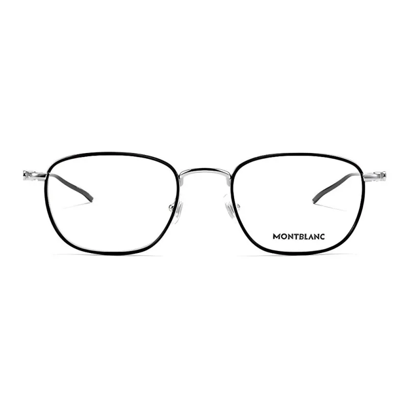 MONTBLANC Acetate Metal Irregular Shape Eyeglass Frames Unisex Black-1