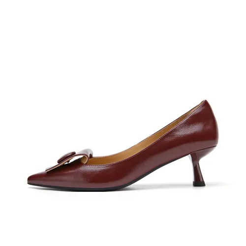 Marie Claire Slim Heel High Heels 5cm Women's Cherry Red