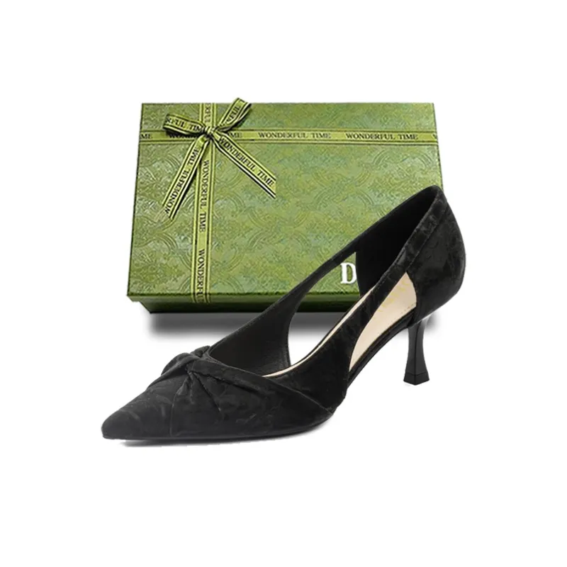 Dunnu Slim Heel High Heels 6.5cm Women's Black-8
