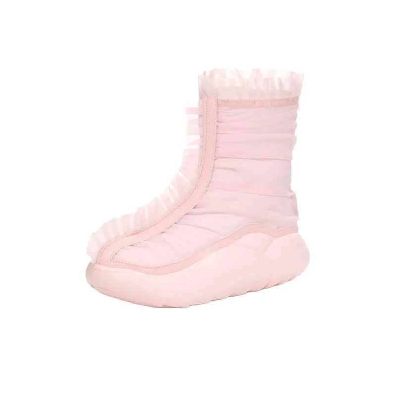 UGG Ruffle Boot Short Collina Strada Seashell Pink Women's-2