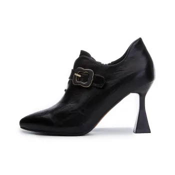 POOQ Chunky Heel High Heels 8.5CM Women's