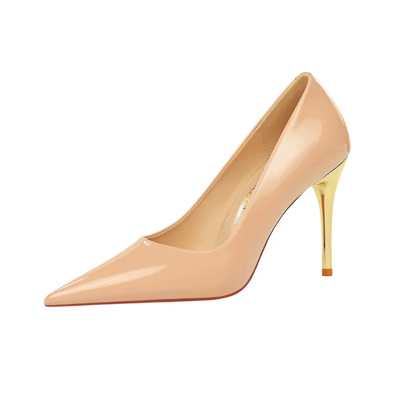 QITUMAUL Slim Heel High Heels Women's-16