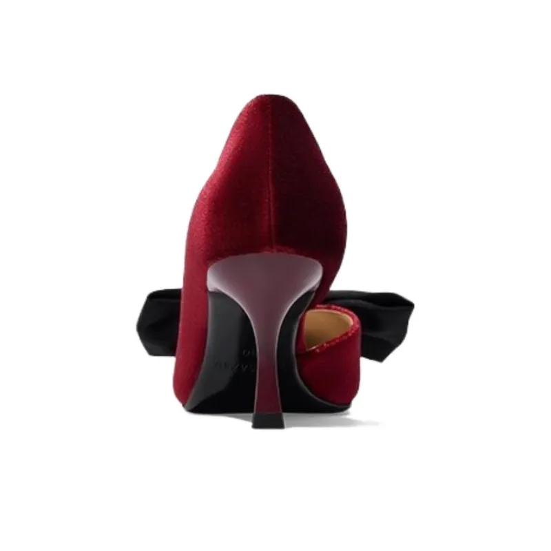 ZSAZSAZSU Slim Heel High Heels 7cm Women's Dark Maroon-3