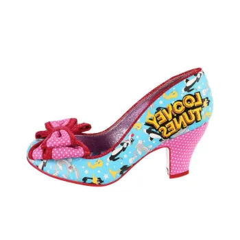 IRREGULAR CHOICE Chunky Heel High Heels 7.2cm Women's Pink Blue