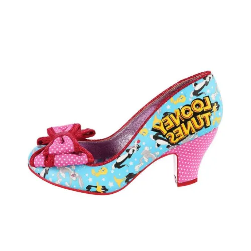 IRREGULAR CHOICE Chunky Heel High Heels 7.2cm Women's Pink Blue