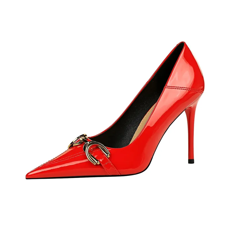 QITUMAUL Slim Heel High Heels Women's-28