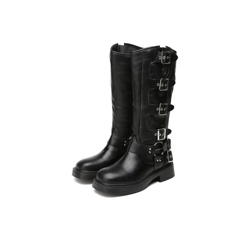 Jin Baichuan Knee-high Boots 4cm Women's-2