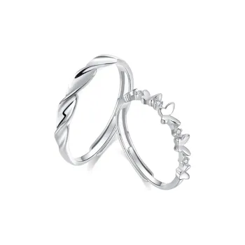 LUCA Sterling Silver Rings Unisex Anniversary #Sweet Love Confession Gift Box Set