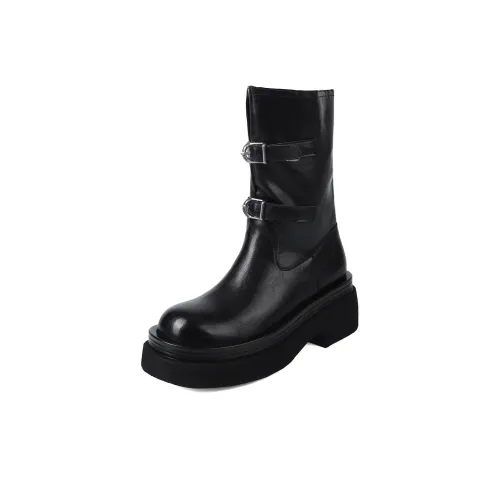 XIAOAJUE Ankle Boots 5cm Women's Black