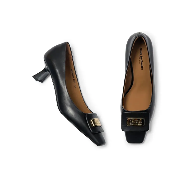Coup De Foudre Block Heel High Heels 5.5cm Women's-2