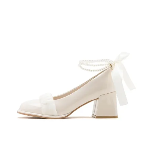 AGSDON Chunky Heel High Heels 6cm Women's