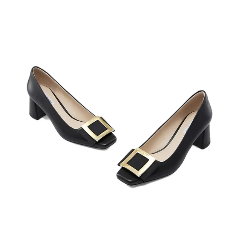 NINE WEST Chunky Heel High Heels 4.5cm Women's-4