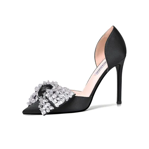 Lily Wei Slim Heel High Heels 10cm Women's Black