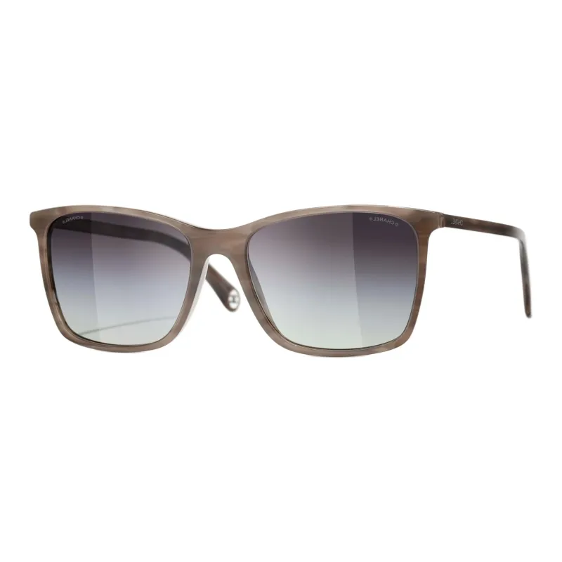 CHANEL Square Sunglasses Unisex Brown-0