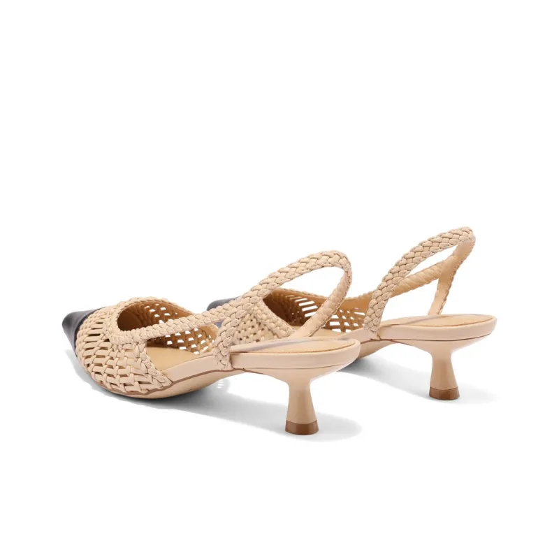 BELLE Slim Heel High Heels 4.5cm Women's Apricot, Ecru-3