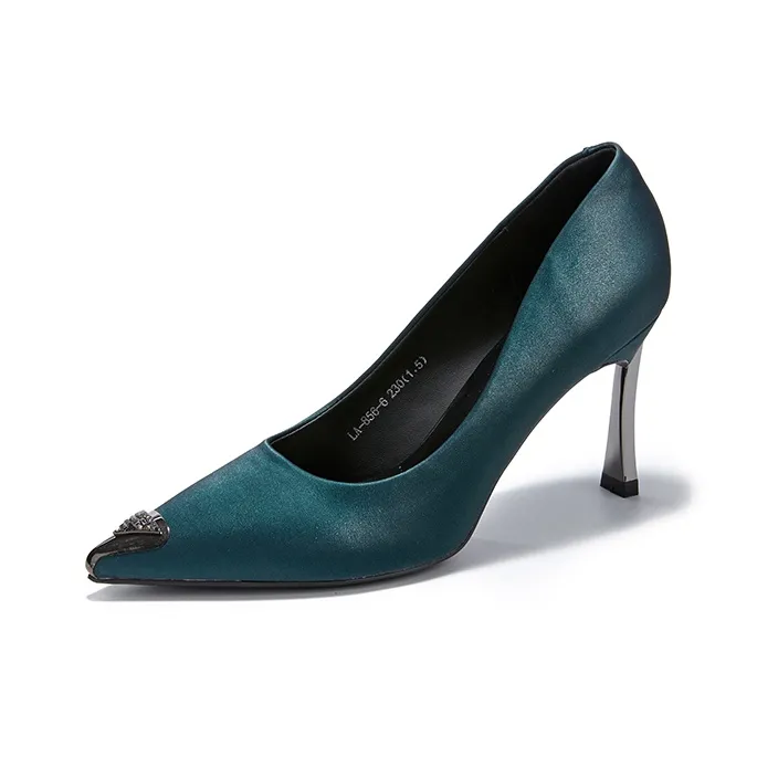 La Chapelle High Heels Women's Black/Beige/Green-20