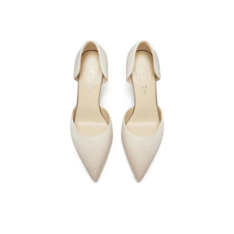 Lazi Slim Heel High Heels 8.5cm Women's Peach Pink-1