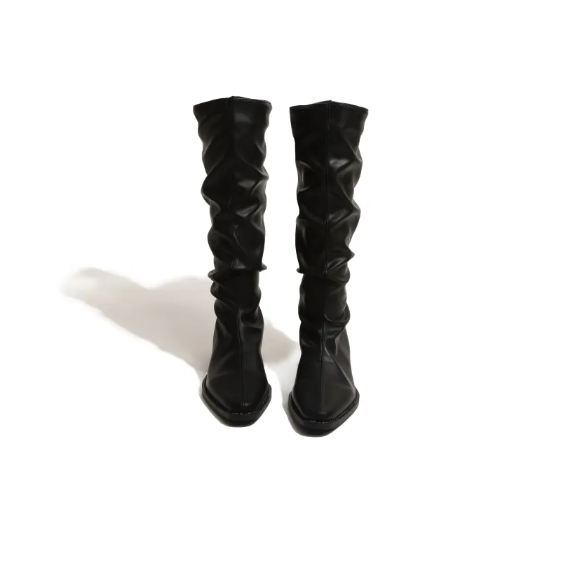 LXVB Slouch Boots Knee-high Boots 3cm Women's-4