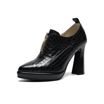 ZHR Chunky Heel High Heels 10cm Women's