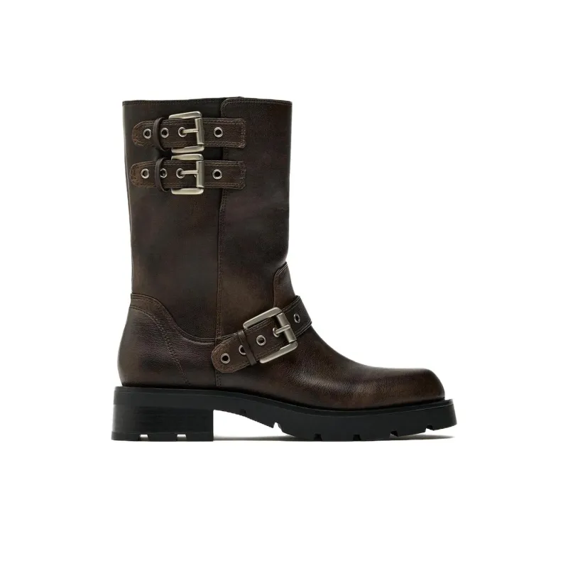 ZARA Ankle Boots Women's Brown-1